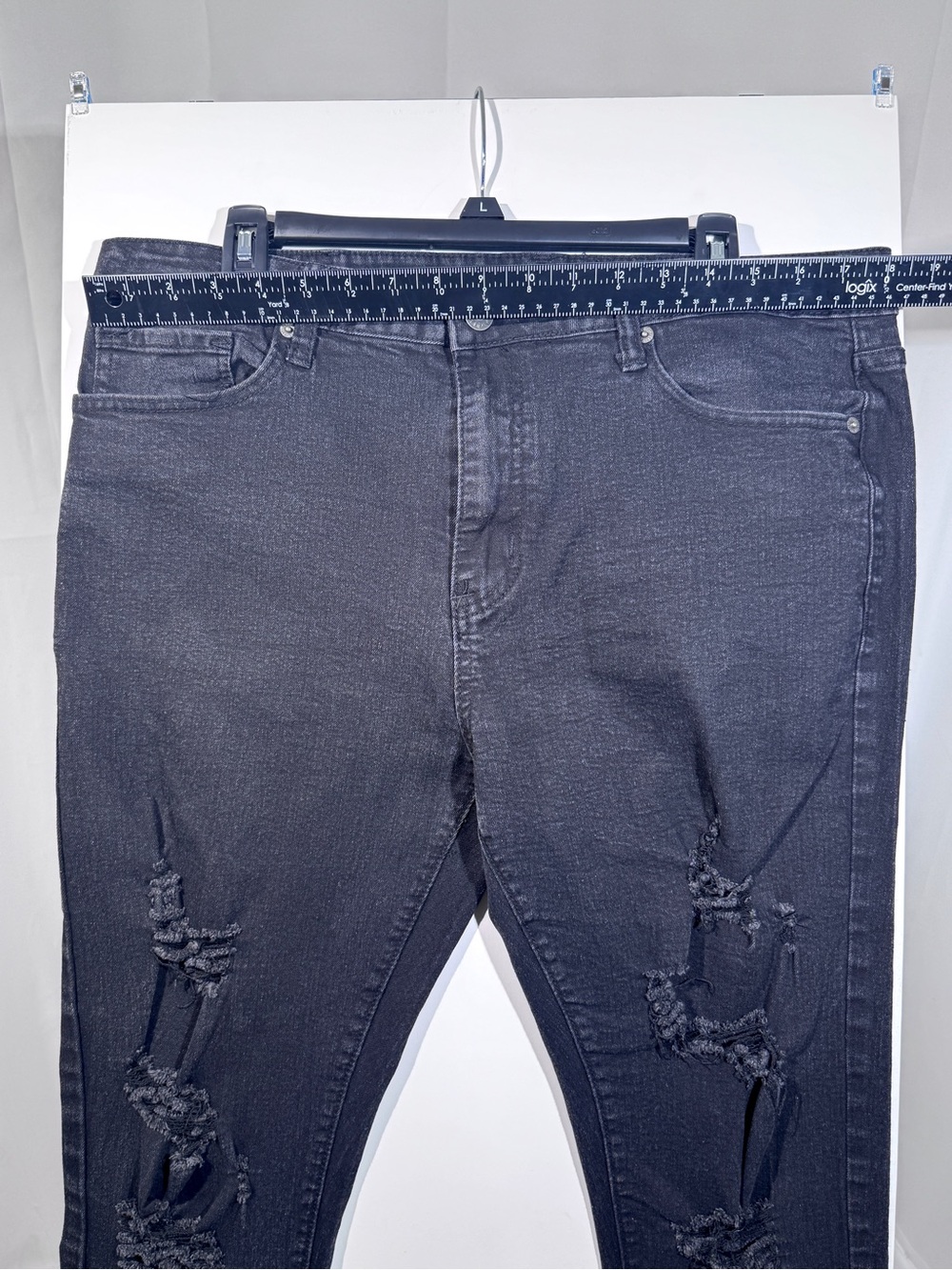 Sam & Ash Denim Distressed Ripped Skinny Jeans 36x32